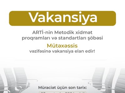 ARTİ vakansiya elan edir