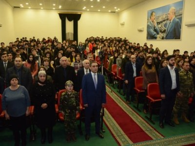 Mingəçevir Dövlət Universitetində “Vətənpərvərlik – Vətənə xidmətin ali zirvəsidir” mövzusunda tədbir keçirilib