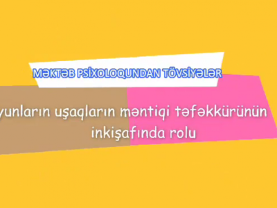 “Məktəb psixoloqundan tövsiyələr” sosial-maarifləndirmə layihəsi davam edir