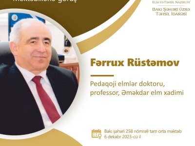 Tanınmış pedaqoq məktəblilərlə görüşəcək
