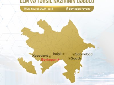 Elm və təhsil naziri Beyləqanda vətəndaşları qəbul edəcək