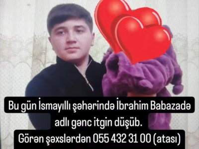 İlk dərs günü bədbəxt hadisə: 16 yaşlı məktəbli itkin düşdü