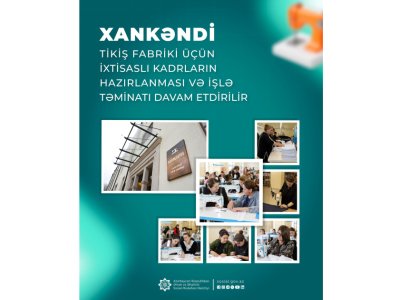 Peşə kurslarını bitirən 300 nəfər Xankəndidə işlə təmin edilib