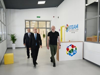 Ağdam şəhər 1 nömrəli tam orta məktəbin açılışı OLUB