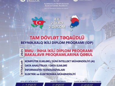 BMU-İNHA ikili diplom proqramına sənəd qəbulunun tarixləri açıqlanıb