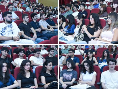 BMU rektoru bu tələbələrlə görüşdü - FOTOLAR