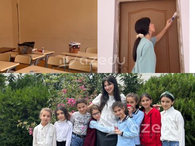 Öz hesabına sinifi təmir edən müəllim: Məktəbə ağıllı lövhələr də gətirəcəm - MÜSAHİBƏ