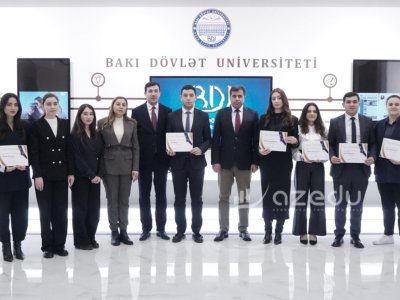 BDU-nun "Brend tələbə"ləri mükafatlandırılıb - FOTOLAR
