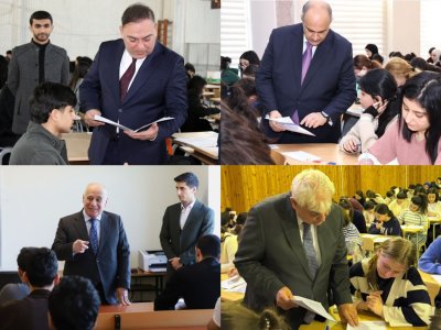 Rektorlar imtahanda tələbələrin yanında oldu
