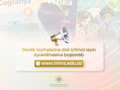 Dərslik layihələrinə dair ictimai rəyin öyrənilməsinə başlanılıb