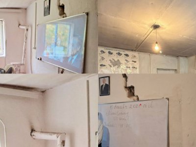 Şabran məktəbində soyuq siniflər, dağılmış divarlar&nbsp;- nə zaman təmir olunacaq?