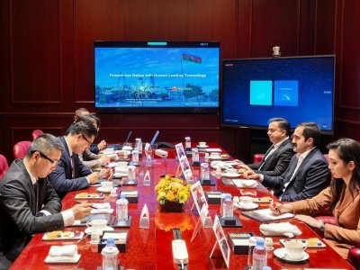Çin Xalq Respublikasına səfər çərçivəsində "Huawei" şirkəti ilə görüş baş tutub
