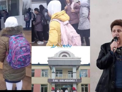 İmişli məktəbində hicablı şagirdlər&nbsp;dərsə buraxılmır?