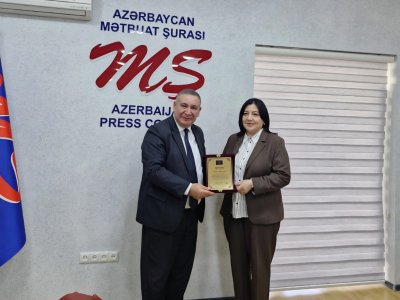 Billurə Hacızadə&nbsp;50 illiyi&nbsp;münasibətilə Mətbuat Şurasında təltif olunub