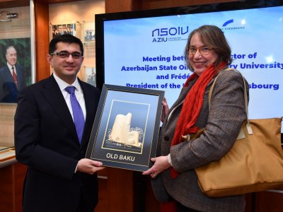 Strasburq Universitetinin prezidenti ADNSU və UFAZ-ı yüksək qiymətləndirib