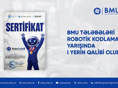 BMU tələbələri robotik kodlama yarışında I yerin qalibi olub
