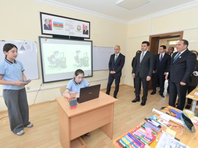 Emin Əmrullayev Xaçmazda tədris prosesi ilə tanış olub