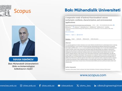 BMU əməkdaşının məqaləsi Q1 kateqoriyalı jurnalda dərc olunub