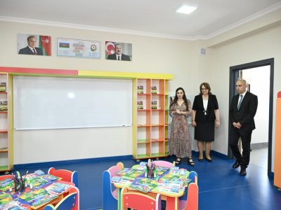Leyla Əliyeva Yevlaxda məktəb binasının açılışında iştirak edib -&nbsp;FOTO