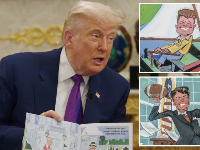 Tramp uşaq üçün kitab&nbsp;oxudu -&nbsp;VIDEO