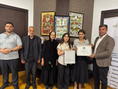 Şəhid&nbsp;bacısı Aysel Quliyevaya&nbsp;&ldquo;Firidun bəy Köçərli&rdquo; mükafatı təqdim edilib - FOTOLAR
