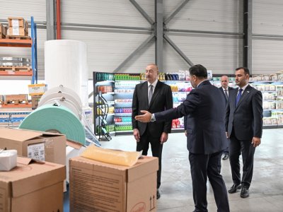 Prezident Qaradağda istehsal&nbsp;müəssisəsinin açılışında