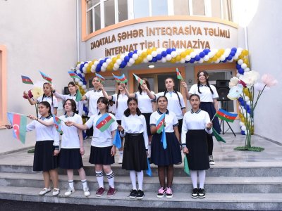 Zaqatalada əsaslı təmir olunan gimnaziyanın açılışı olub