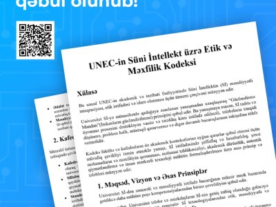 UNEC &ldquo;Süni İntellekt üzrə Etik və Məxfilik Kodeksi&rdquo; qəbul edib