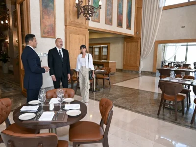 İlham Əliyev Şamaxıda "Pirqulu Park" hotelinin açılışını edib