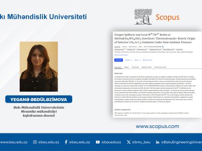 BMU əməkdaşının elmi tədqiqatı Q1 kateqoriyalı jurnalda yer alıb