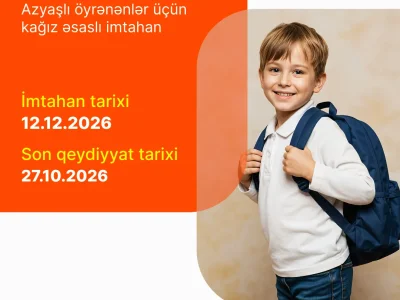 Uşaqlar üçün ingilis dili imtahanına qeydiyyat