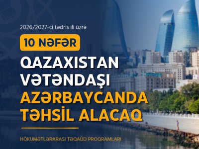 10 Qazaxıstanlı Azərbaycanda təhsil alacaq