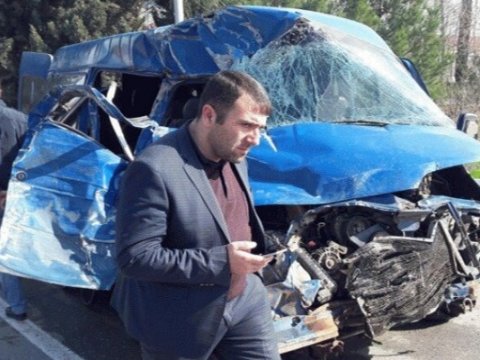 Qəzaya düşən müəllim iflic oldu