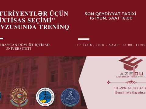 AzEdu.az-ın xüsusi treninqinə qeydiyyat davam edir