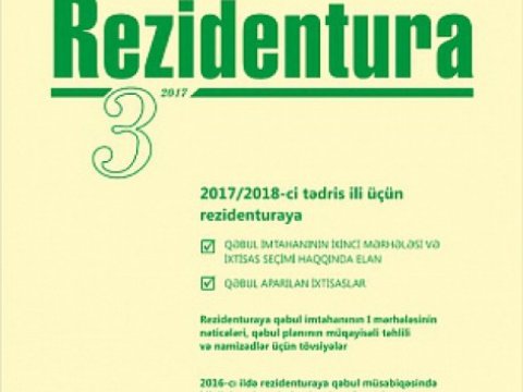      “Rezidentura” xüsusi buraxılışının 3-cü nömrəsi nəşr edilib     