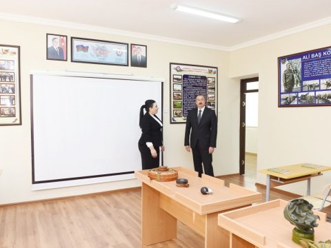 Prezident 227 saylı tam orta məktəbin açılışını etdi - FOTOLAR