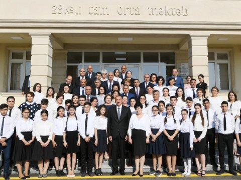 28 nömrəli tam orta məktəbin açılış mərasimi keçirildi  