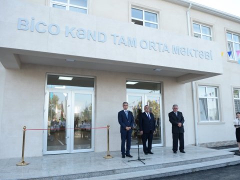 Heydər Əliyev Fondu Ağsuda yeni məktəb inşa etdi - FOTOLAR  