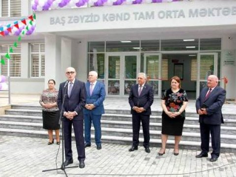 Şəkidə yeni məktəb binasının açılışı olub