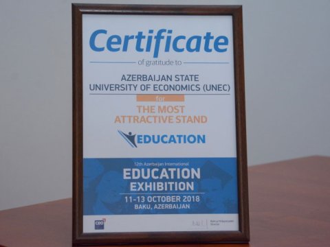 UNEC stendi mükafata layiq görüldü     