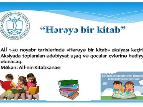 “Hərəyə bir kitab” aksiyasına start verilib