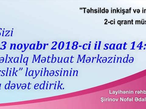 “Səsli dərslik” layihəsinə yekun vuruldu