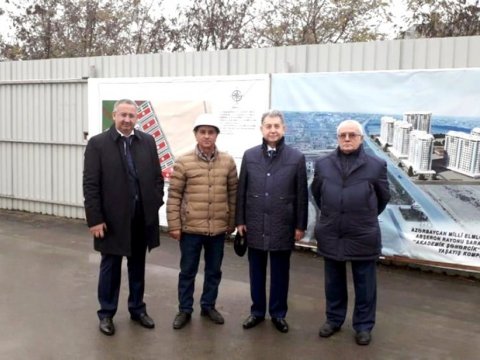 Akif Əlizadə  alimlər üçün inşa olunan binanın inşaat işləri maraqlanıb - FOTO  