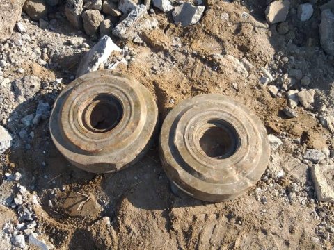 Orta məktəbin həyətində 2 ədəd tank əleyhinə mina aşkarlandı