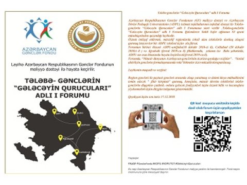 Tələbə-gənclərin “Gələcəyin Qurucuları” adlı I Forumu keçiriləcək