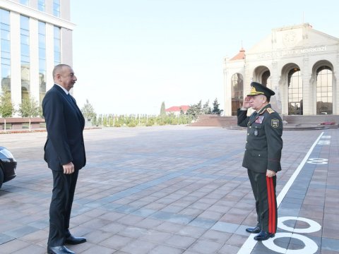 İlham Əliyev Polis Akademiyasının yeni tədris binasının açılışında