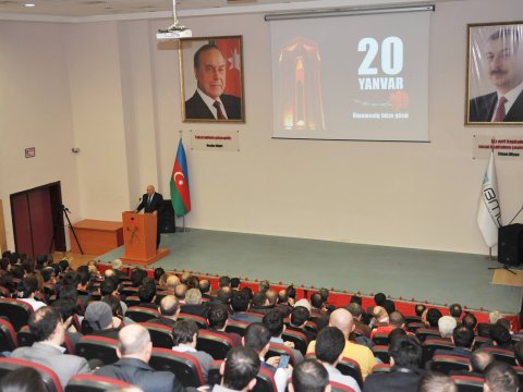 BMU-da 20 Yanvar faciəsinin 29-cu ildönümünə həsr olunan tədbir keçirildi - FOTOLAR