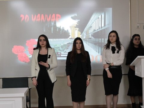 Seçenov Universitetinin Bakı filialında 20 Yanvar faciəsi qurbanları yad edilib
