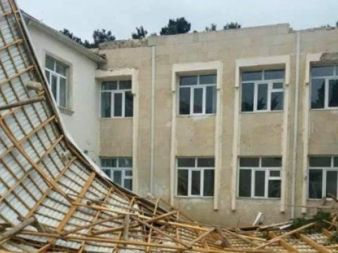 Damı uçan məktəbdə tədris bərpa olunub? - AÇIQLAMA      