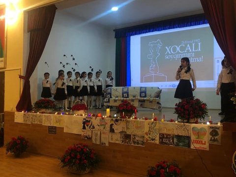 Şagirdlərlə Xocalı sakinlərinin görüşü – “ 27 il Xocalısız” -FOTOLAR  